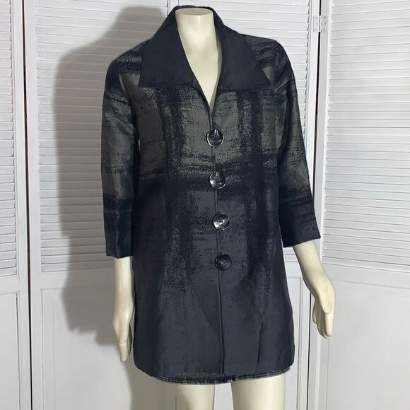 Caroline Rose Metallic Tonal Jacquard Women's Size Small - Picture 1 of 16